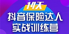 《14天抖音保险达人实战训练营》从0开始-搭建账号-拍摄剪辑-获客到打造爆款