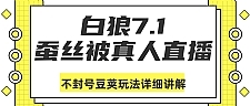 白狼7.1：蚕丝被真人直播不封号豆荚（DOU+）玩法详细讲解