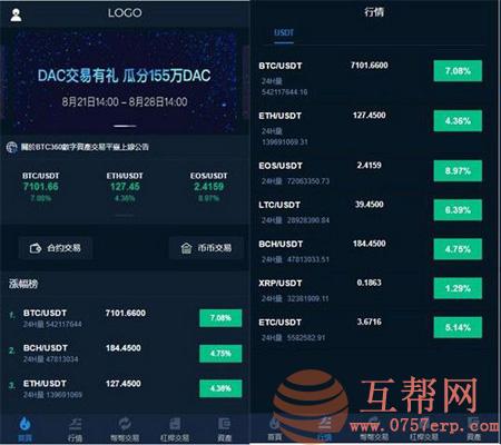 多语言版区块链USDT交易所源码BTC区块链交易所源码包含币兑中心功能数据完整