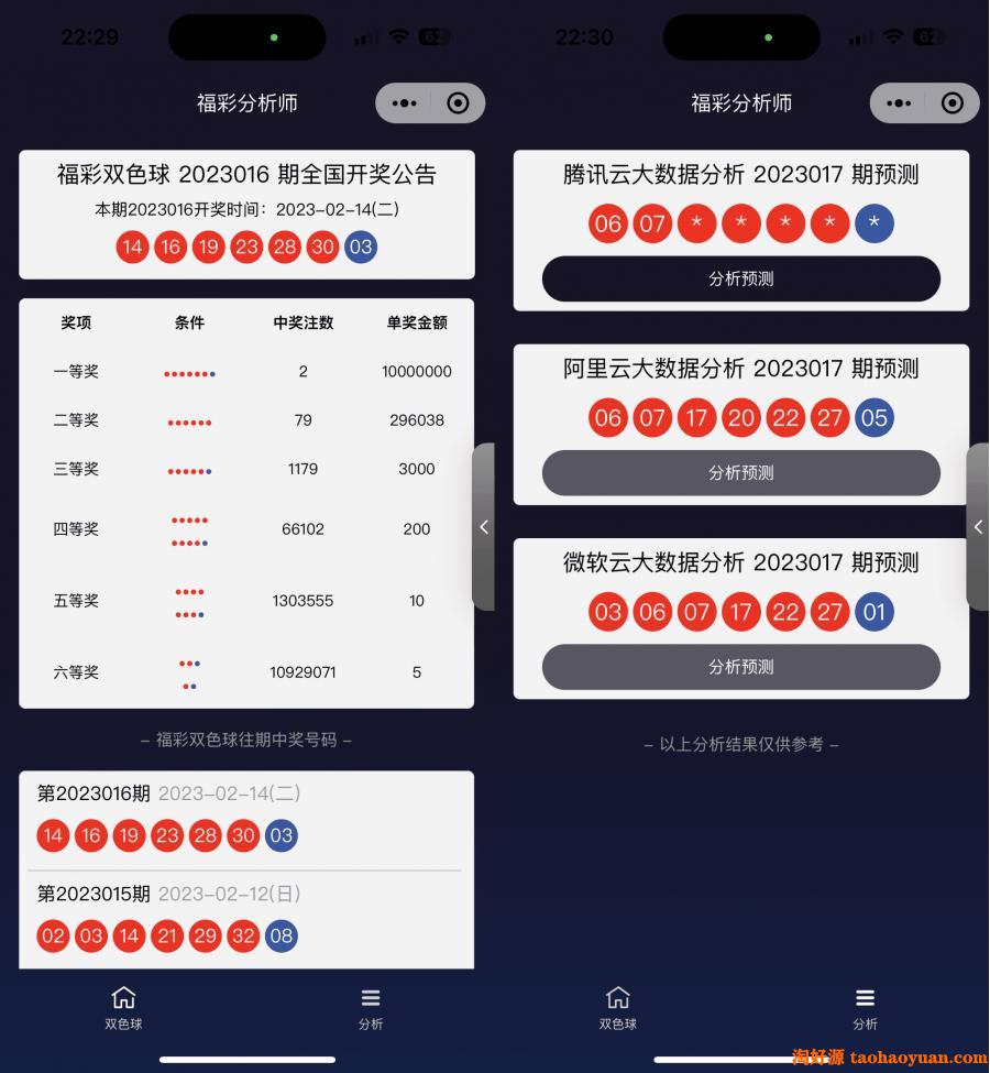 中国福彩大数据分析大师微信小程序版源码