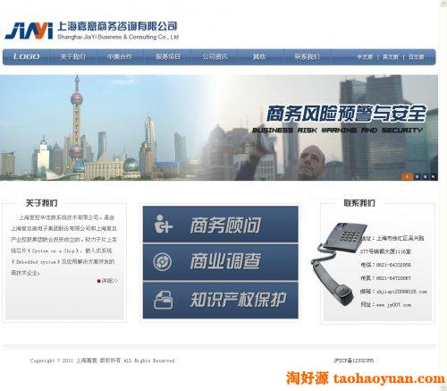 某商务咨询公司网站源码 商业调查公司网站源码