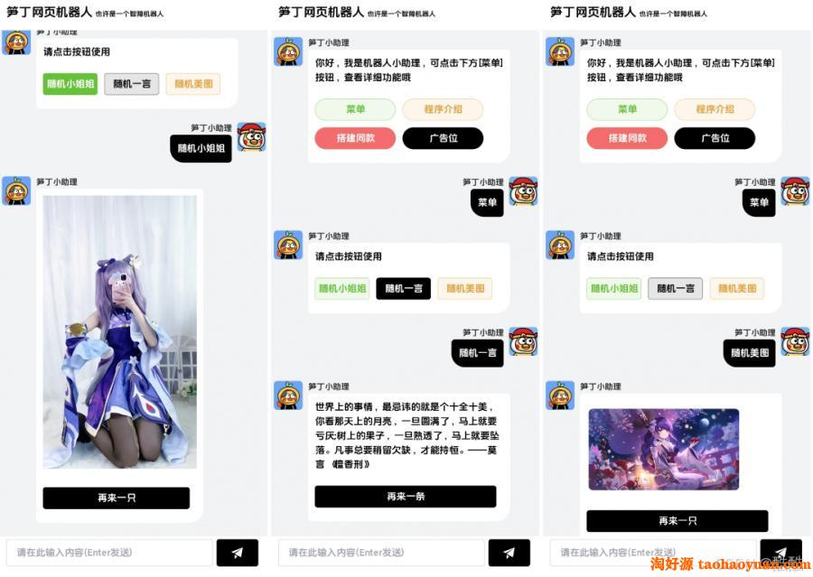 笋丁网页自动回复机器人V3.0.0免授权版源码